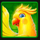 eggs of gold yellow bird symbol icon