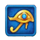 egypt coin hold and spin eye symbol icon