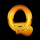 egyptian sun q letter symbol icon