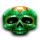 endorphina dia de los muertos green skull symbol icon