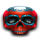 endorphina dia de los muertos red skull symbol icon