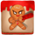 evil dozen red gingerbread symbol icon