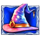 evil wizard cat magic hat symbol icon