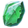 explosive nudge green crystal symbol icon