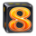 extra crown classic dice 8 symbol icon