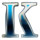 fang and fortune letter k symbol icon