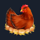 farm charm hen symbol icon
