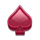 fat banker red spade symbol icon