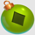 fat santa green bauble symbol icon