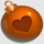 fat santa orange bauble symbol icon