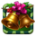 festive emerald golden bells symbol icon