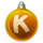 festive emerald k symbol icon