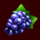 fiery sevens grapes symbol icon