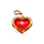 fire and roses jolly joker heart symbol icon