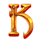fire blaze orange wizard k symbol icon