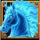 fire derby blue horse symbol icon