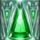 fire eagle green gem symbol icon