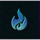 fire tale blue flame symbol icon