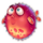 fishermans bounty red puffer fish symbol icon