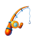 fishing splash fishing rod symbol icon