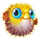 fishy business mega cascade puffer fish symbol icon