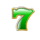 five times wins green7 symbol icon