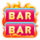 flaming bars symbol 3 icon