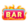 flaming bars symbol 4 icon