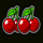 flaming fruit cherry symbol icon