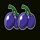 flaming fruit plum symbol icon