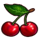 flaming hot cherry symbol icon