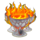 flaming hot devil fire chalices symbol icon