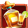 flaming peppers hold and spin whiskey symbol icon