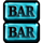 flaming seven bar blue symbol icon