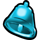 flaming seven bell blue symbol icon