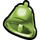 flaming seven bell green symbol icon