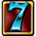 flaming seven seven blue symbol icon