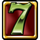 flaming seven seven green symbol icon