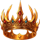 flight of fire crown symbol icon