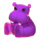 fluffy favourites clawmania purple hippo symbol icon