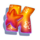 fluffy fishin letter k symbol icon