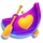 fluffy fishin purple boat symbol icon