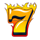 fogo do brasil 777 7 yellow fire symbol icon
