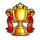 football hold and blitz trophy symbol icon