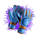 football power goals blue gloves symbol icon