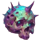 forbidden alchemy spiked skull symbol icon