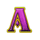 fortune coin charm a symbol icon