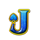 fortune coin charm j symbol icon