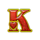 fortune coin charm k symbol icon