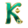 fortune flames gold k symbol icon